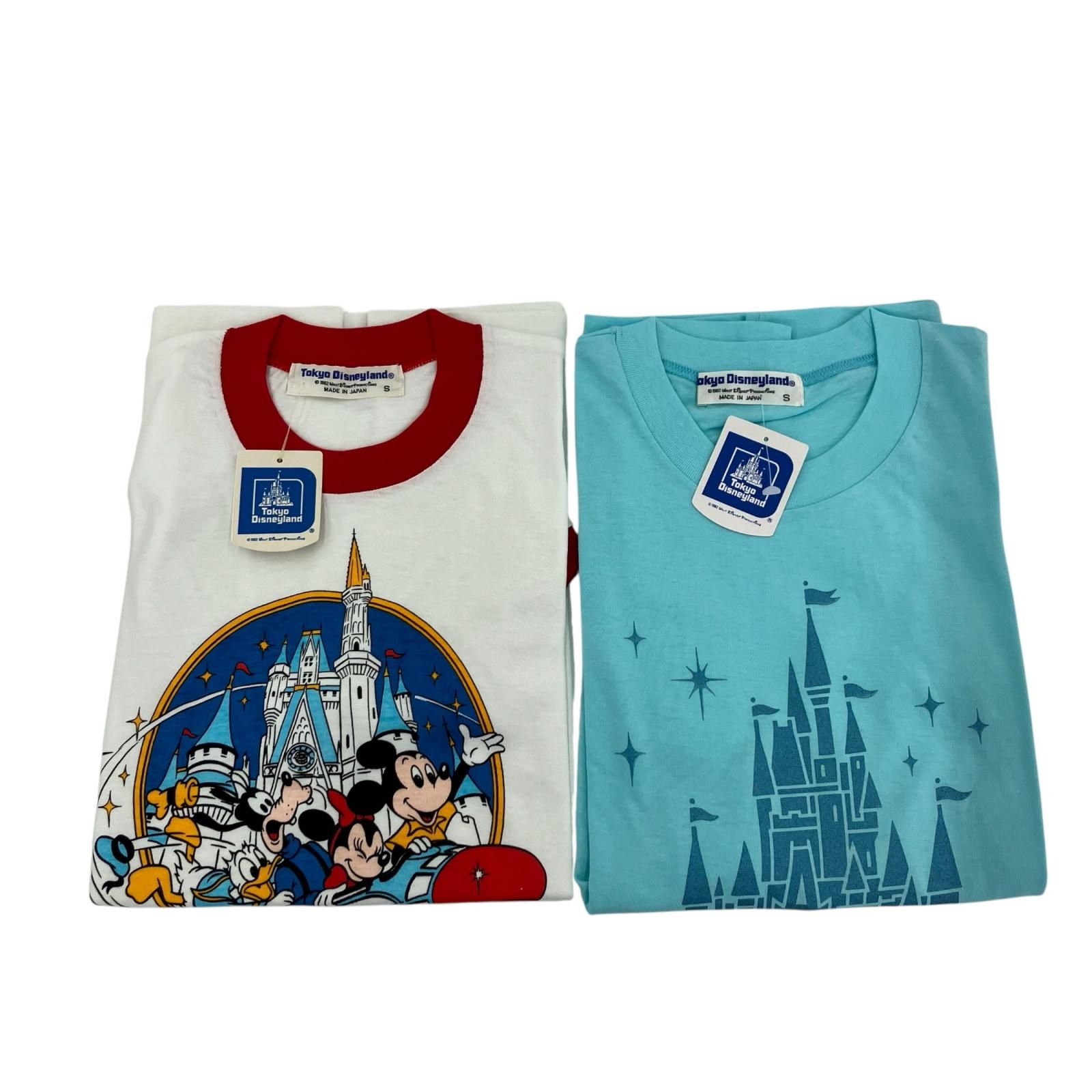 186004 現状品 東京ディズニーランド ヴィンテージ Tシャツ S 2点まとめ売り