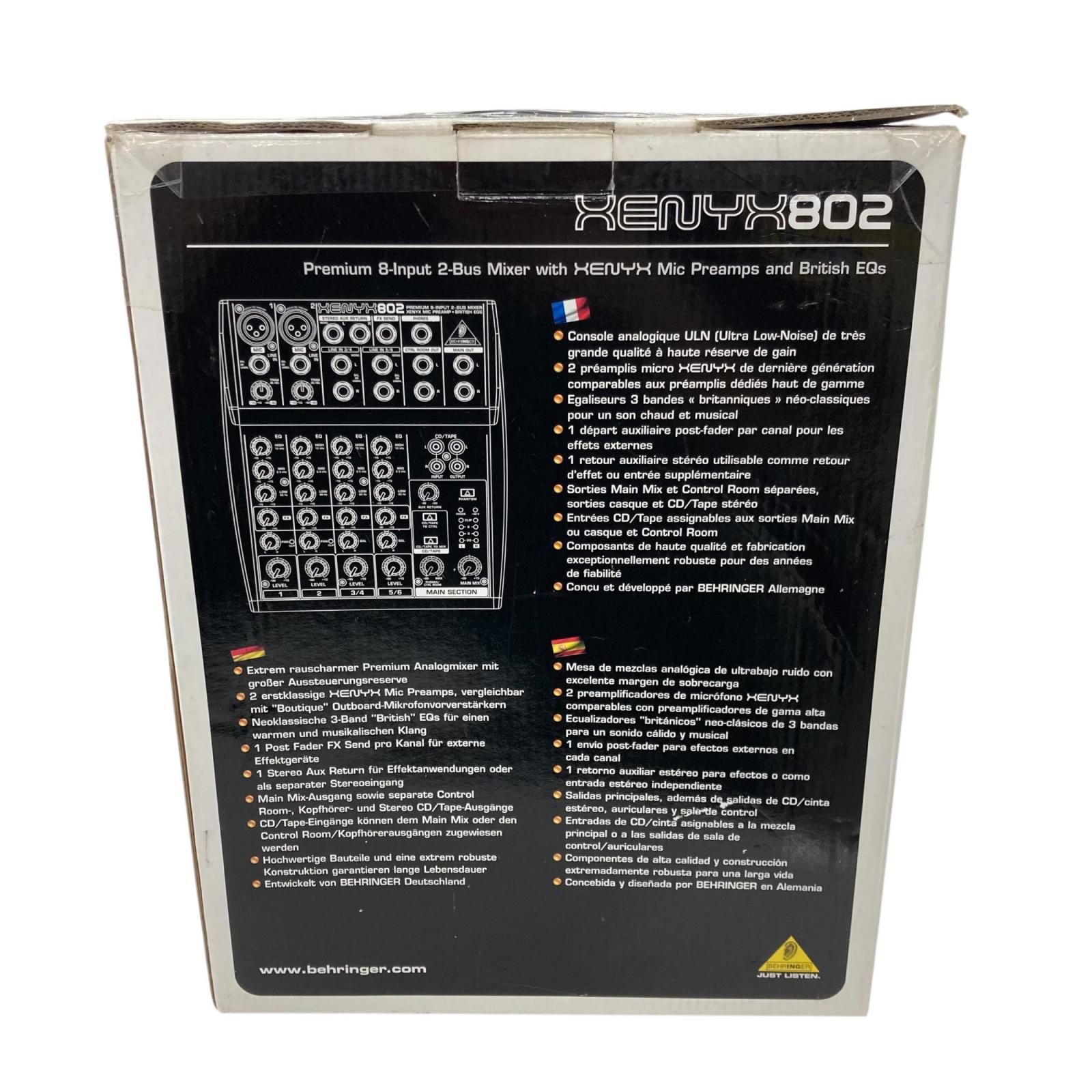 186000 通電確認のみ Behringer XENYX 802 ベリンガー アナログ