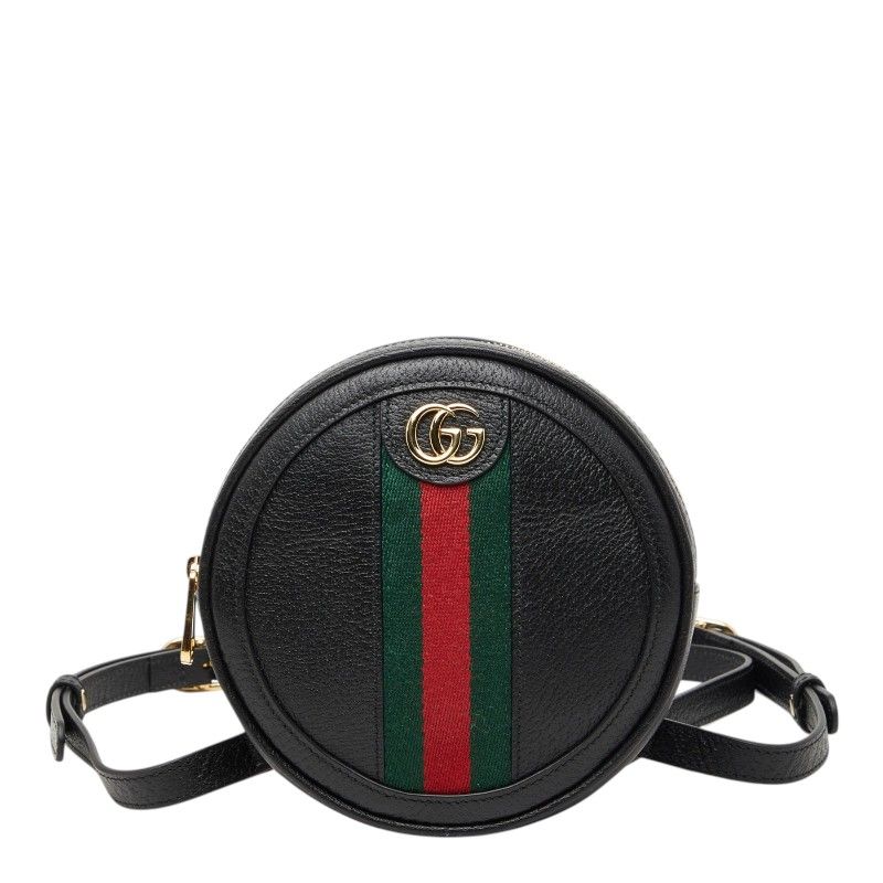 グッチ オフィディア シェリーライン GG ミニ リュック バックパック 574841 ブラック レザー キャンバス レディース GUCCI【1-0260164】