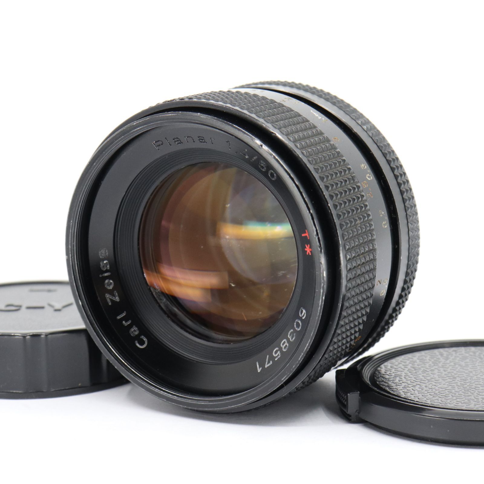 Carl Zeiss Planar 50mm F1.4 T* AEJ Contax コンタックス用 カールツァイス プラナー 単焦点レンズ カビ大 動作品｜C037