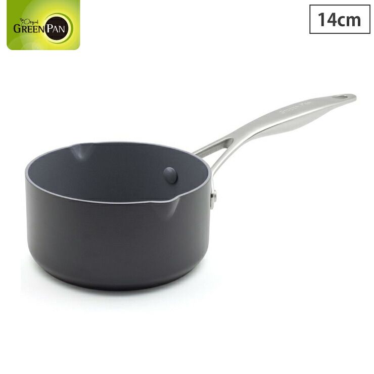 新品 グリーンパン ヴェニス プロ ミルクパン 14cm IH対応 GREENPAN CC000657-001【片手鍋 IH セラミックコーティング アルミ 揚げ物調理 揚げ鍋 離乳食 調理器具 金属ヘラOK 食洗機対応】