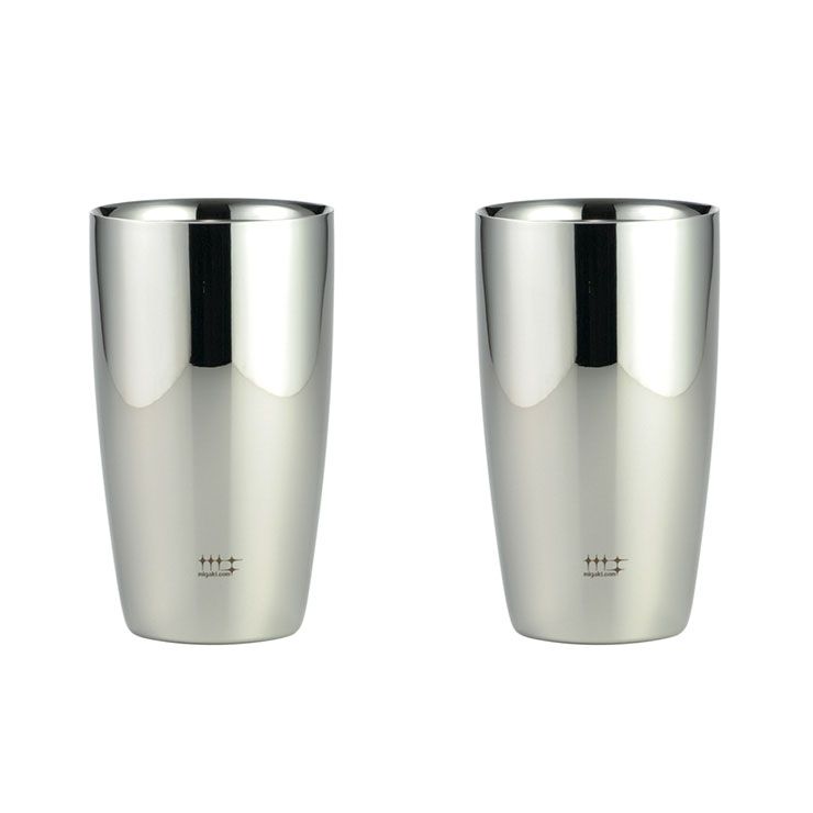 新品 磨き屋シンジケート 2重ビアタンブラー 370ml 2個 セット ヨシカワ YJ1193【保温 保冷 二重構造 ビールタンブラー ペア ビアグラス ステンレス タンブラー ビール ギフト 母の日 父の日 日本製 母の日 父の日】