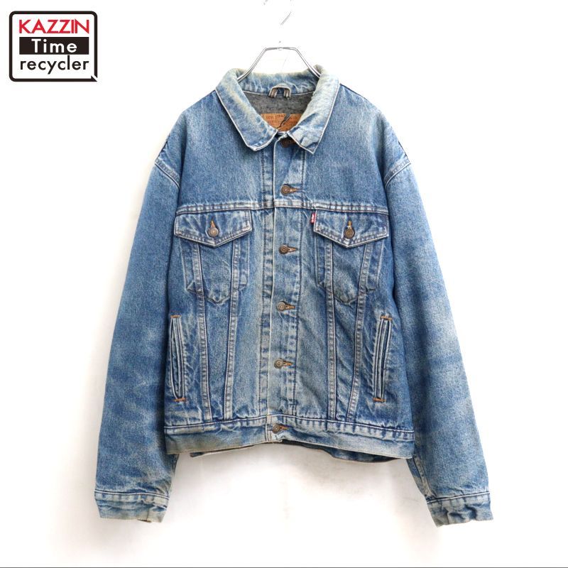 90s USA製 vintage Levi's 70506 裏地ブランケット デニムジャケット メンズ XL~サイズ相当 ビッグサイズ オーバーサイズ