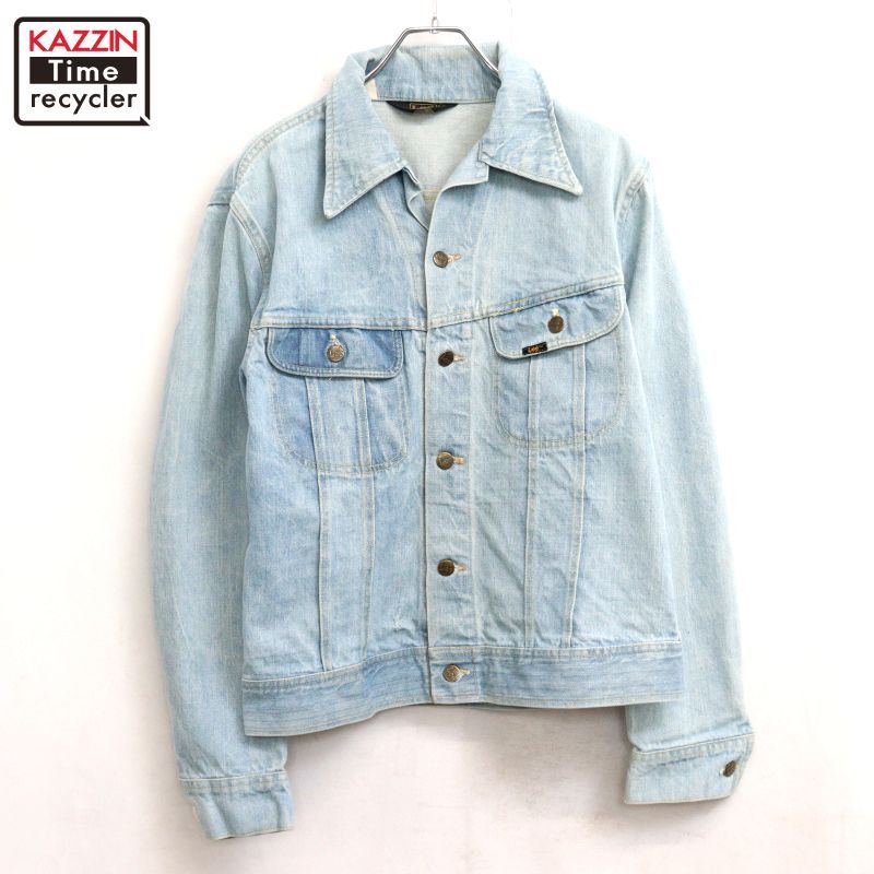 70s USA製 vintage Lee 2ポケット デニムジャケット メンズ 表記Lサイズ
