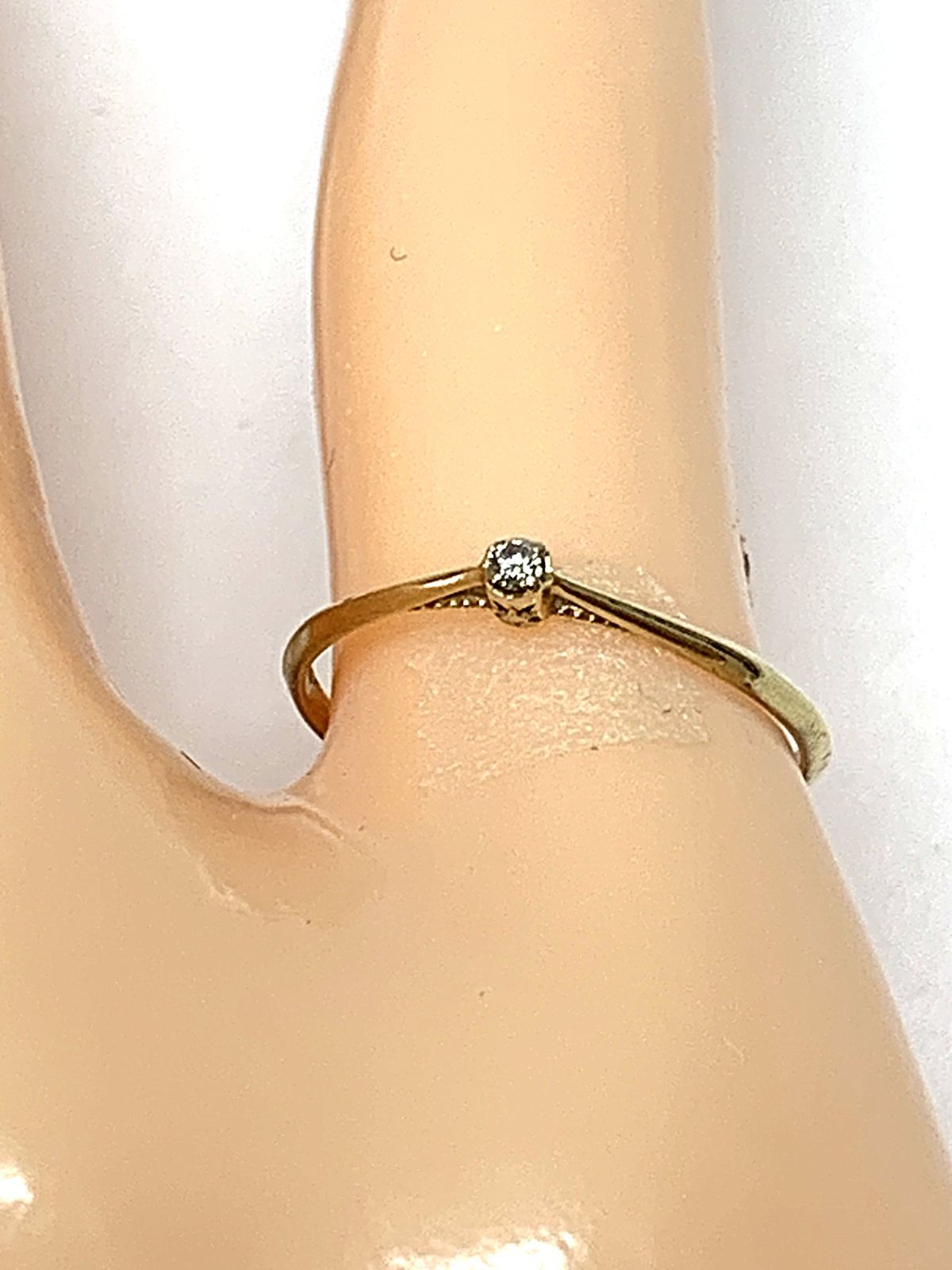 JUPITER ジュピター K10 ダイヤモンド 0.02ct 細 リング 指輪 ＃6.5