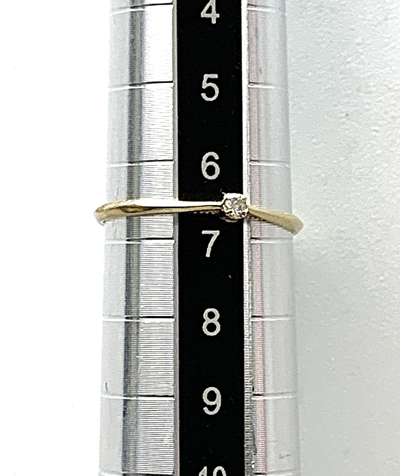 JUPITER ジュピター K10 ダイヤモンド 0.02ct 細 リング 指輪 ＃6.5 0.5ｇ 6.5号 10金