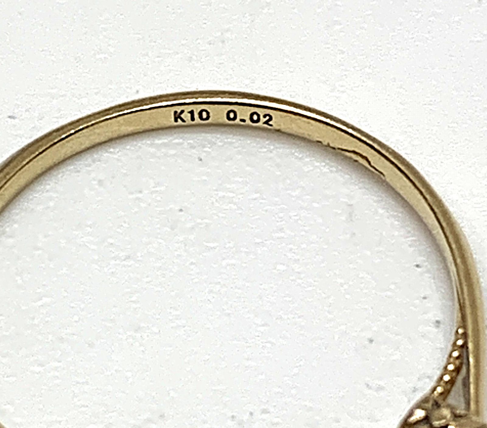 JUPITER ジュピター K10 ダイヤモンド 0.02ct 細 リング 指輪 ＃6.5