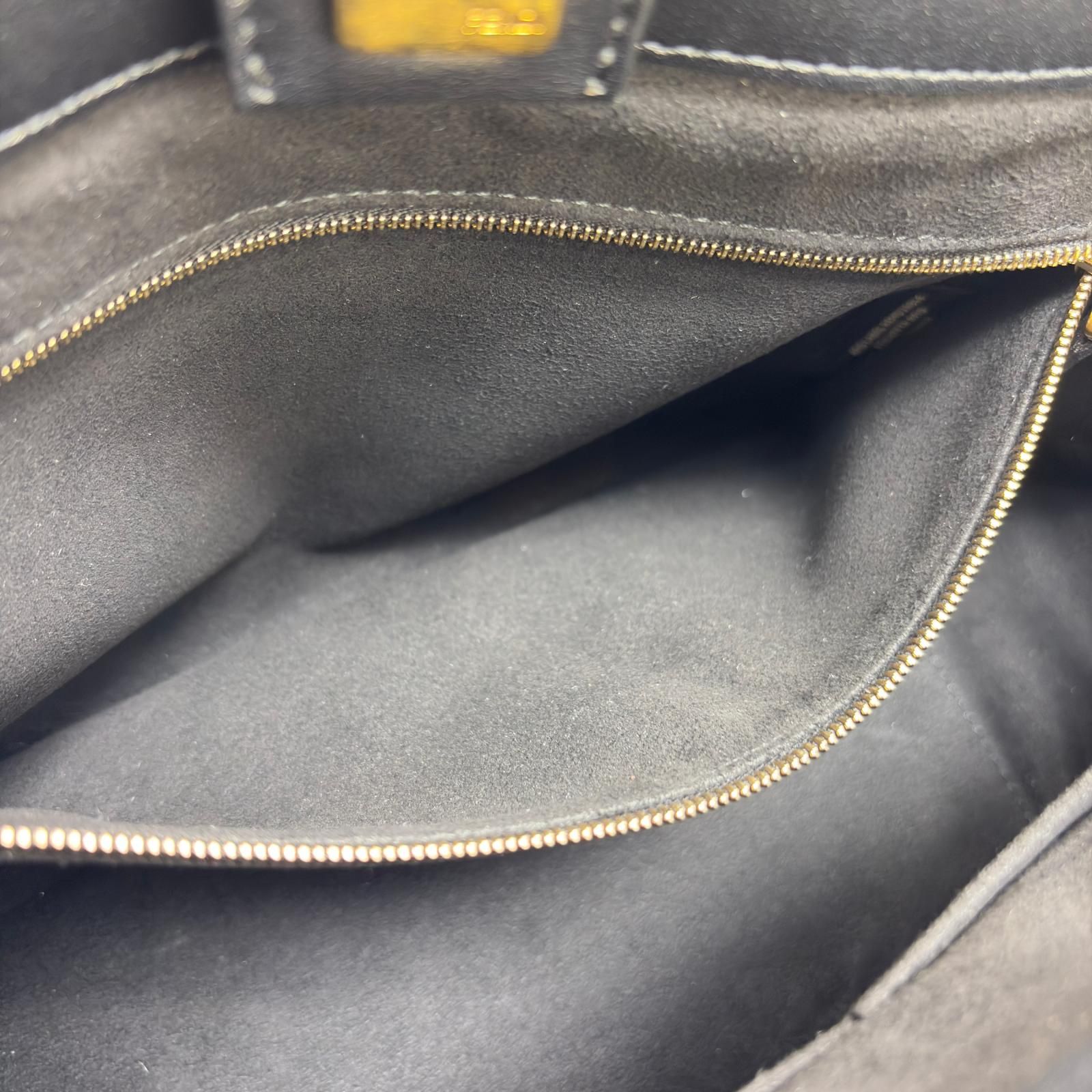 FENDI フェンディ FF 2WAYトートバッグ ブラック レザー 8BH367 