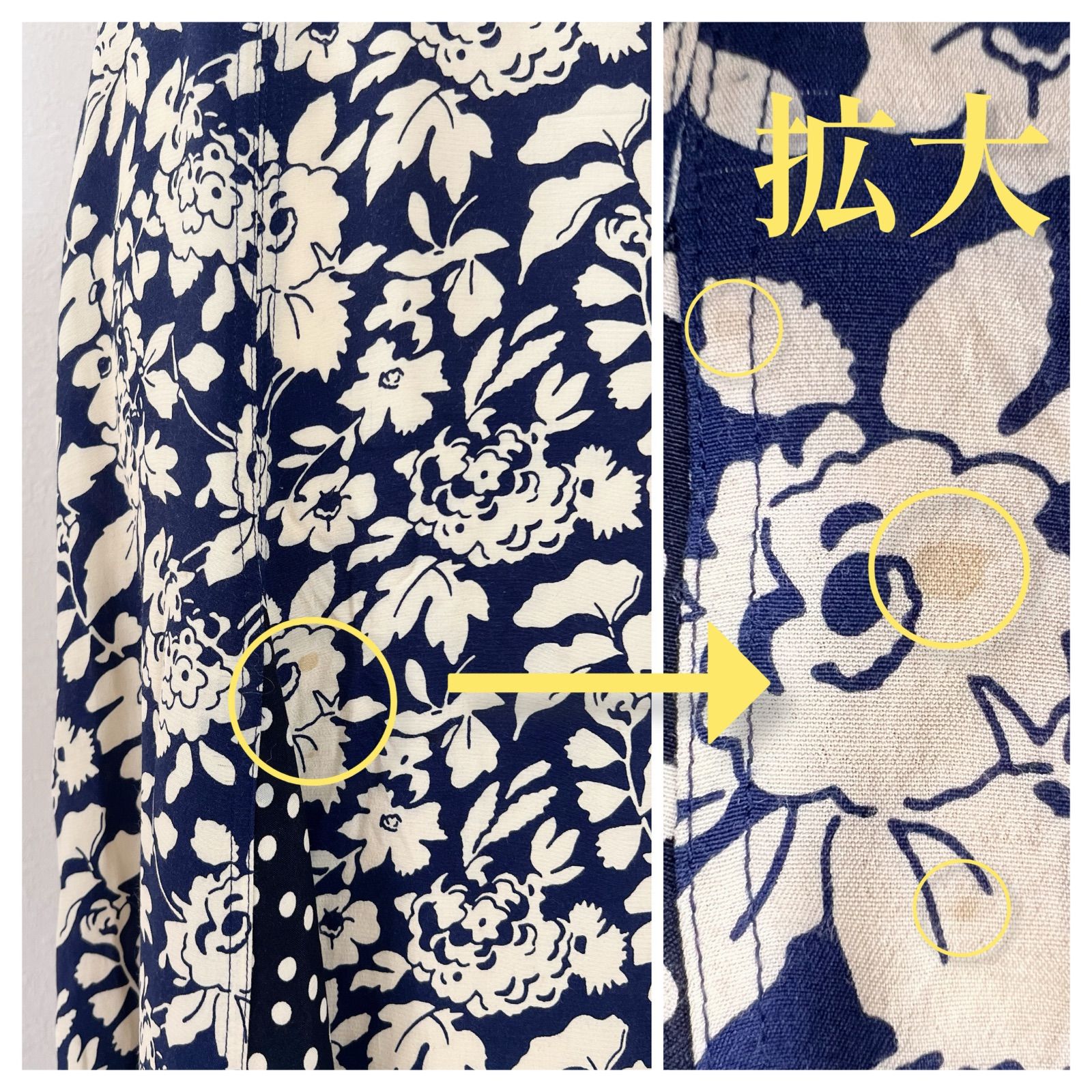 POLO RALPH LAUREN ポロラルフローレン パネルスカート 花柄 ドット