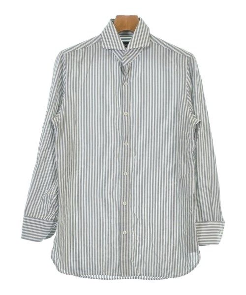 TOM FORD カジュアルシャツ 40(L位) グレーx白(ストライプ) 【古着】【中古】 TOM FORD カジュアルシャツ メンズ 【古着】【中古】【送料無料