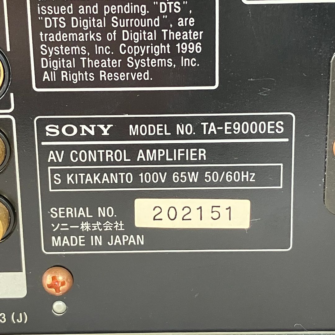 SONY TA-E9000ES AV コントロール アンプ リモートコントローラー付き