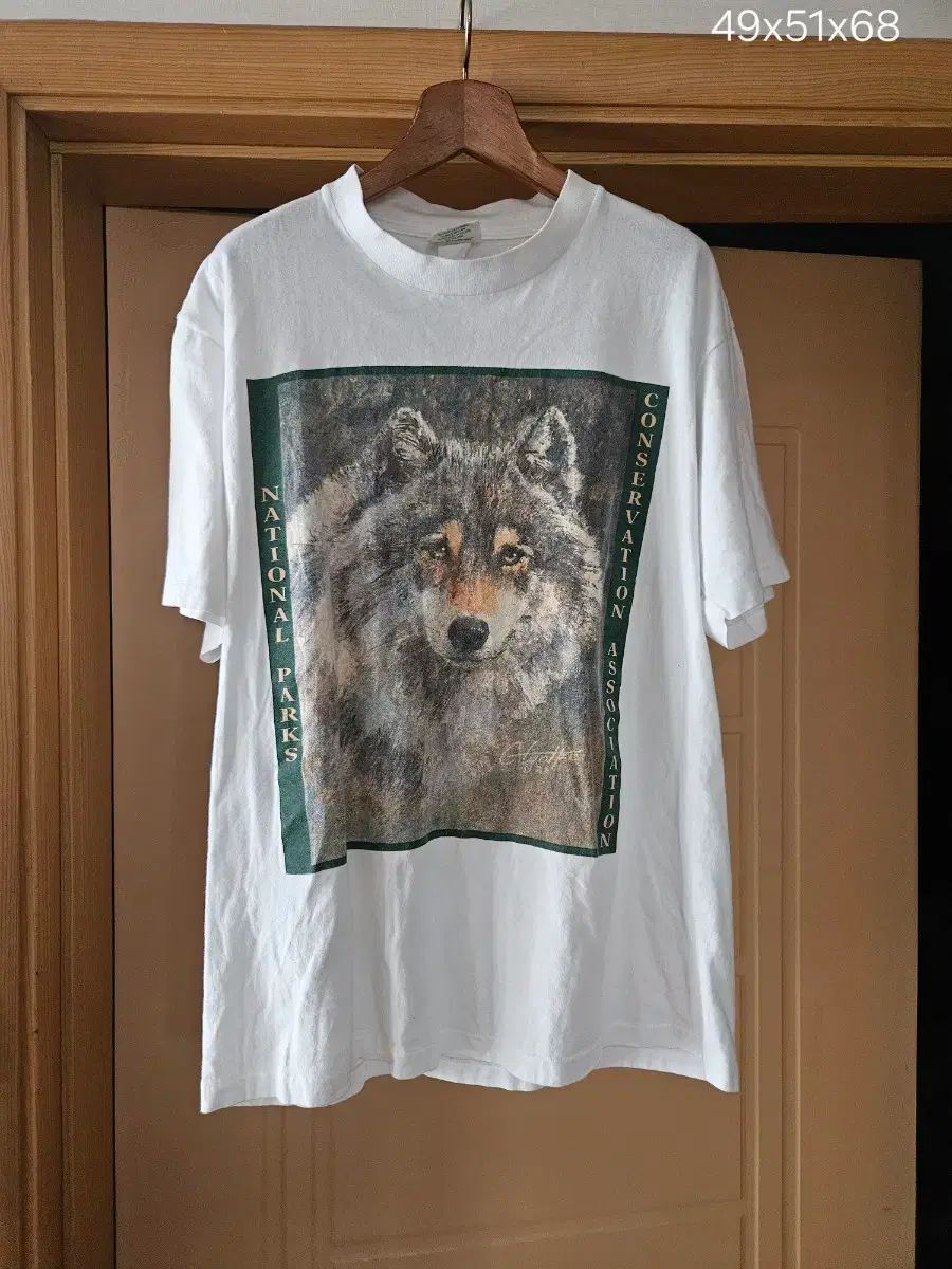 USA シングルステッチ アメリカ ヴィンテージ Tシャツ かわいい 狼