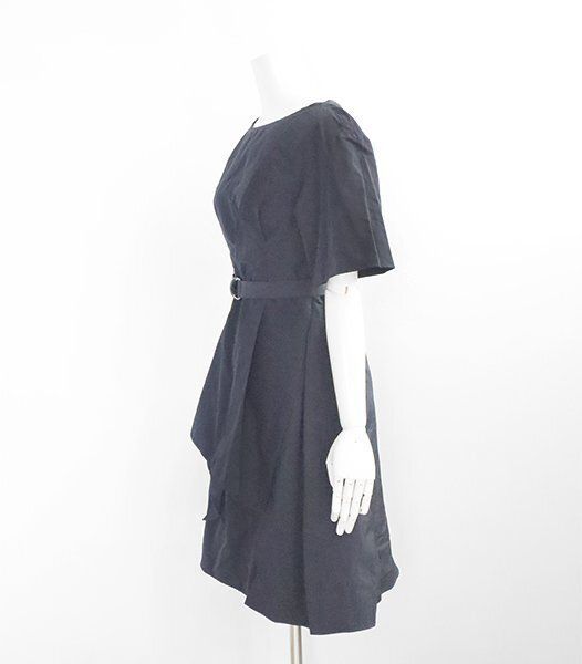 JIL SANDER NAVY ◇ アシンメトリー ワンピース ドレス Dネイビー