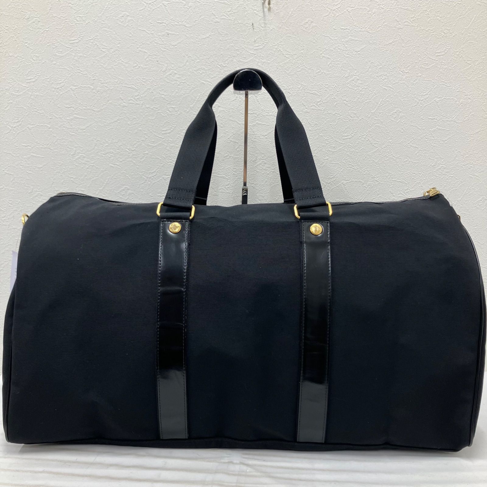Y5672 MOSCHINO モスキーノ ボストンバッグ 2way 大容量 旅行 ブラック