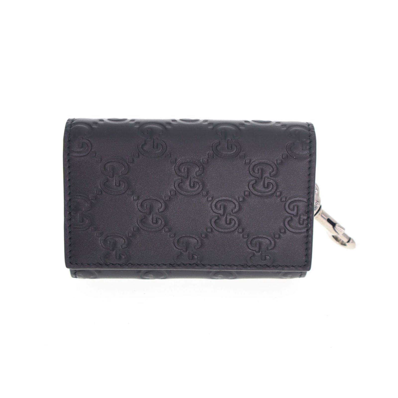 【中古】GUCCI グッチ 850212 GGエンブレム キーケース レディース メンズ ケース ブラック ブランド