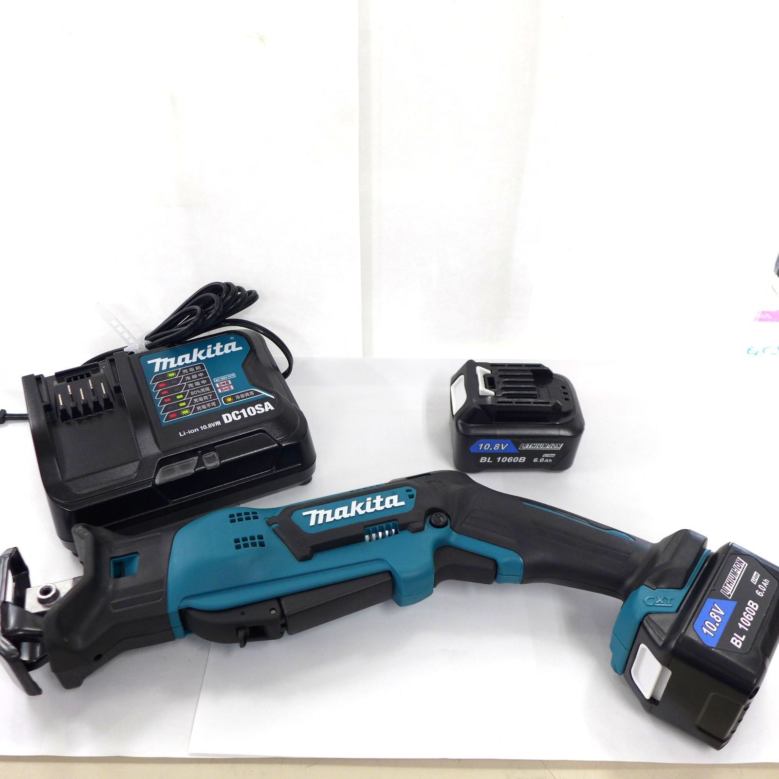 中古美品 マキタ makita JR104D 充電式 コードレス レシプロソー 互換性10.8Vバッテリー2個 充電器 セット 公田店