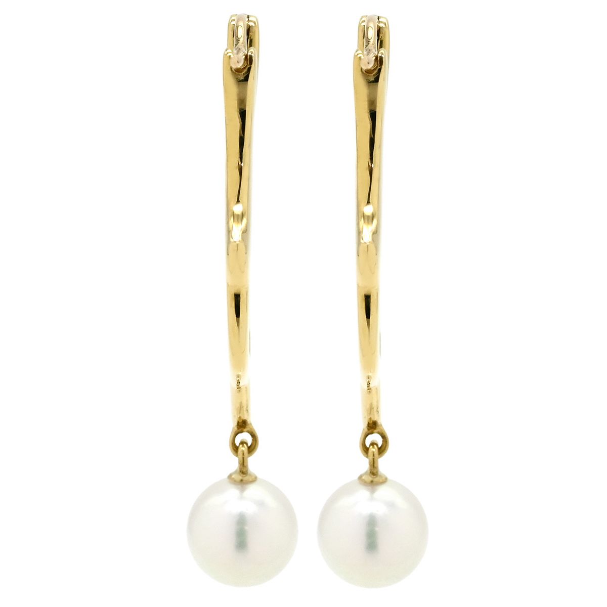 ミキモト MIKIMOTO ピアス あこやパール デザインピアス イエロー