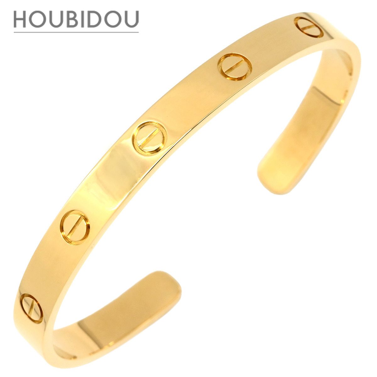 カルティエ Cartier ブレスレット LOVE ラブブレスレット オープン イエローゴールド #18 750 18K YG バングル 【中古】