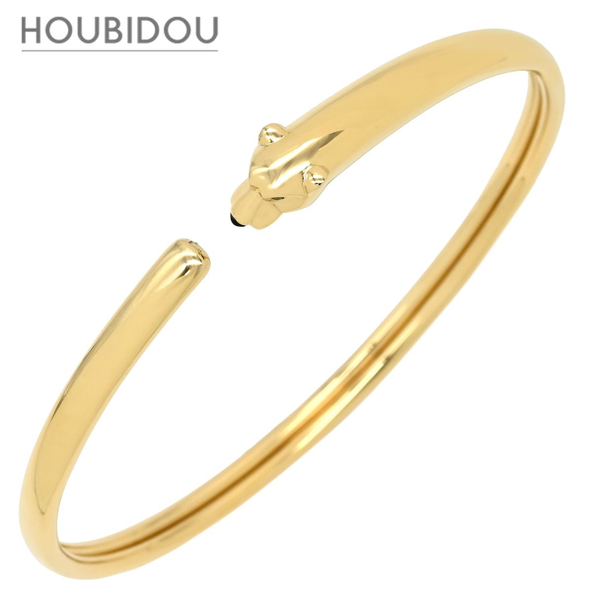 カルティエ Cartier ブレスレット パンテール ドゥ カルティエ イエローゴールド #20 バングル 18K 750YG オニキス ツァボライト 【中古】