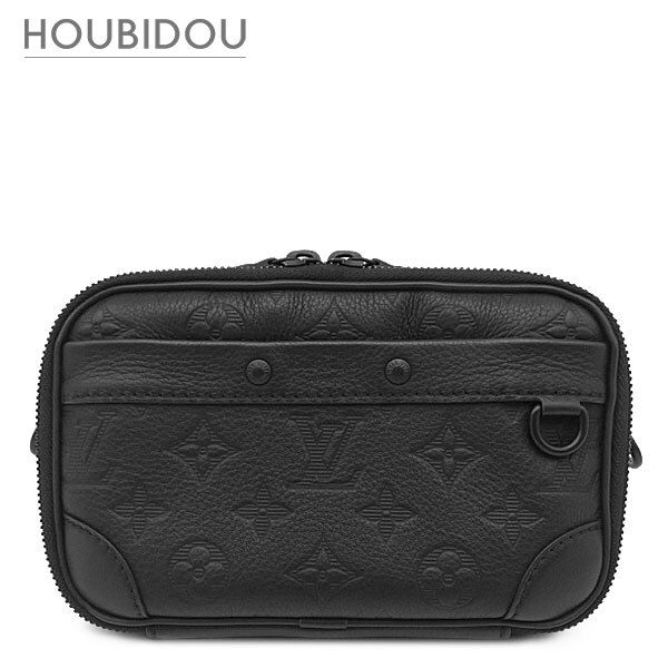 ルイヴィトン LOUIS VUITTON ショルダーバッグ アルファ ウェアラブル ウォレット カーフ ブラック ブラック金具 黒 斜め掛け M69827 RFID 【箱】【中古】