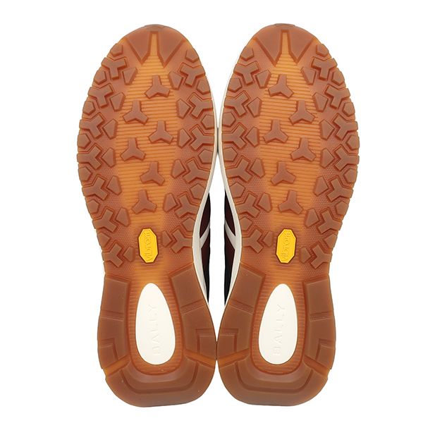 バリー BALLY スニーカー DARSYL アウトライン カーフ ブラック×レッド×ホワイト #8 1/2 新品 未使用 黒 赤 白 MSK09S 【箱】【中古】