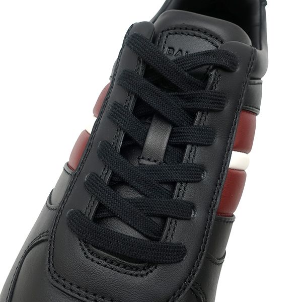 バリー BALLY スニーカー DARSYL アウトライン カーフ ブラック×レッド×ホワイト #8 1/2 新品 未使用 黒 赤 白 MSK09S 【箱】【中古】