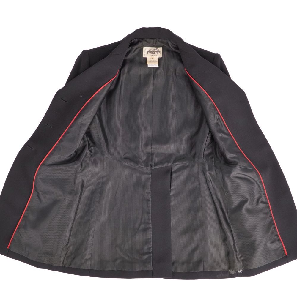 美品 Vintage エルメス HERMES ジャケット テーラード ウール ア