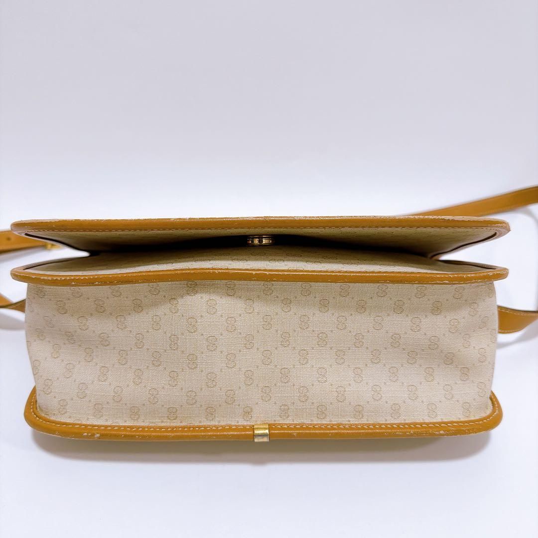 GUCCI グッチ マイクロGG ショルダーバッグ ベージュ 斜め掛け - メルカリ