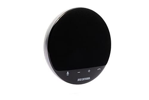 Iris Ohyama Speaker Phone Conference Microphone Bluetooth Compatible 6 Hours Continuous Use Group Mode Compatible USB-C Connection Online Meeting Telework Teleconference System Web Conference Video Conference Black CMS-101-Byu