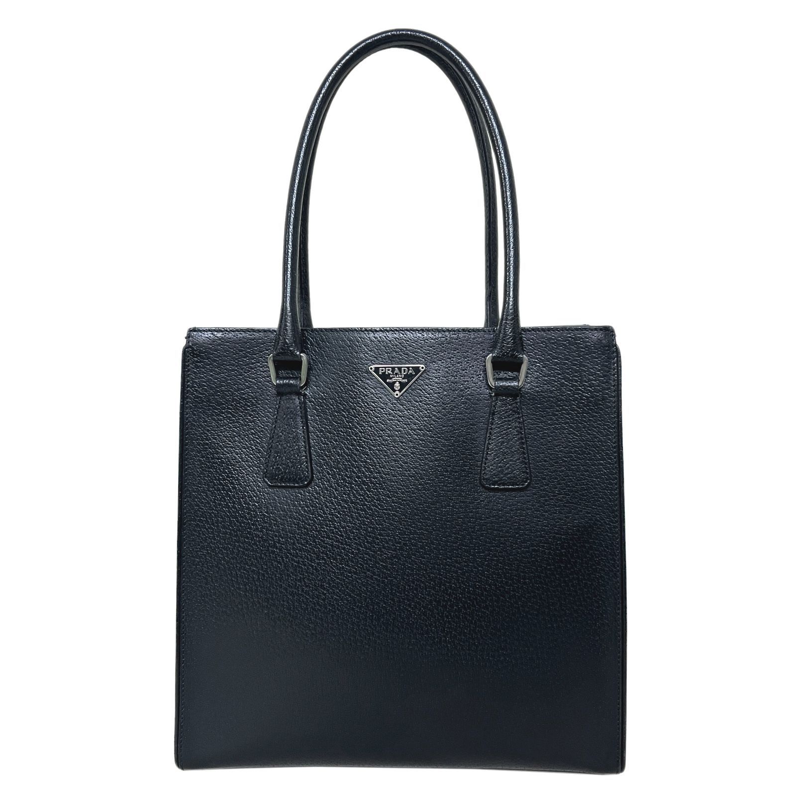 PRADA プラダ バッグ レザー トート ハンド 三角ロゴ 黒 NERO ブラック