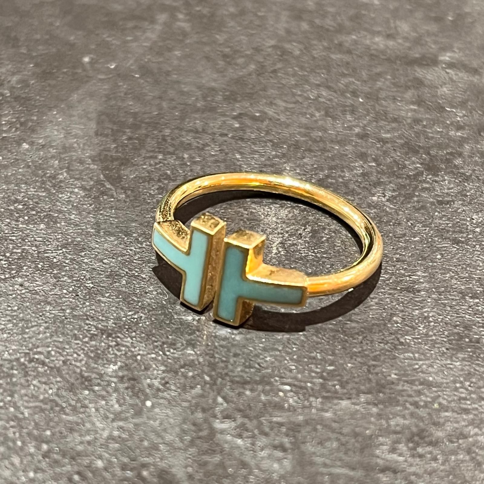 TIFFANY&Co. T-wire Turquoise Ring Tワイヤー ターコイズ リング 18K