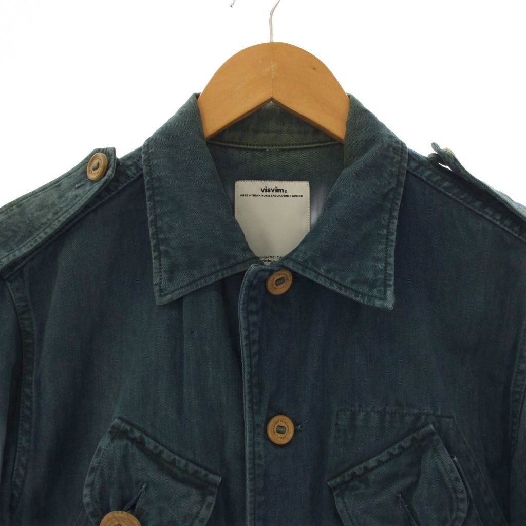 ビズビム VISVIM カバーオール ジャケット リネン 2 青 /BM28 - メルカリ