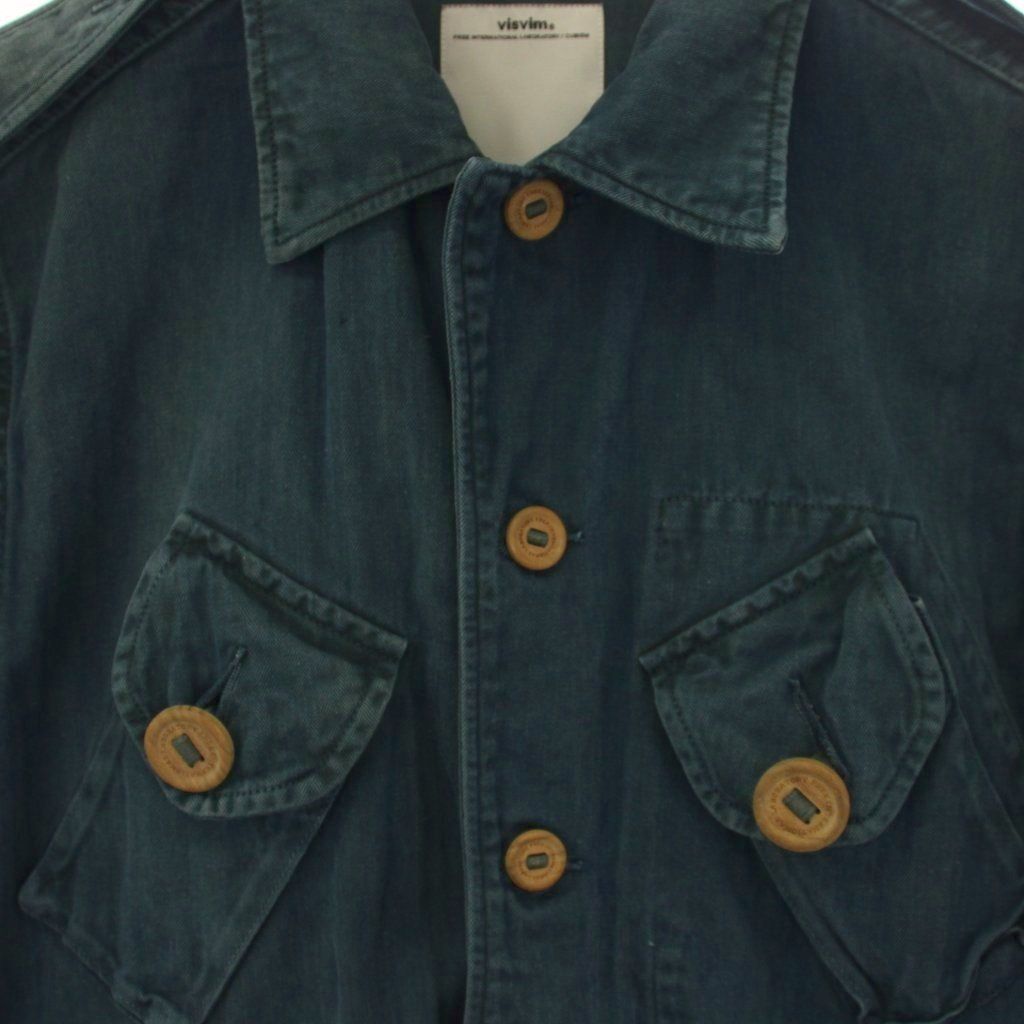 ビズビム VISVIM カバーオール ジャケット リネン 2 青 /BM28 - メルカリ