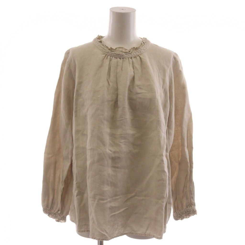 ネストローブ nest Robe シャツ ブラウス 麻 リネン F ベージュ レース 
