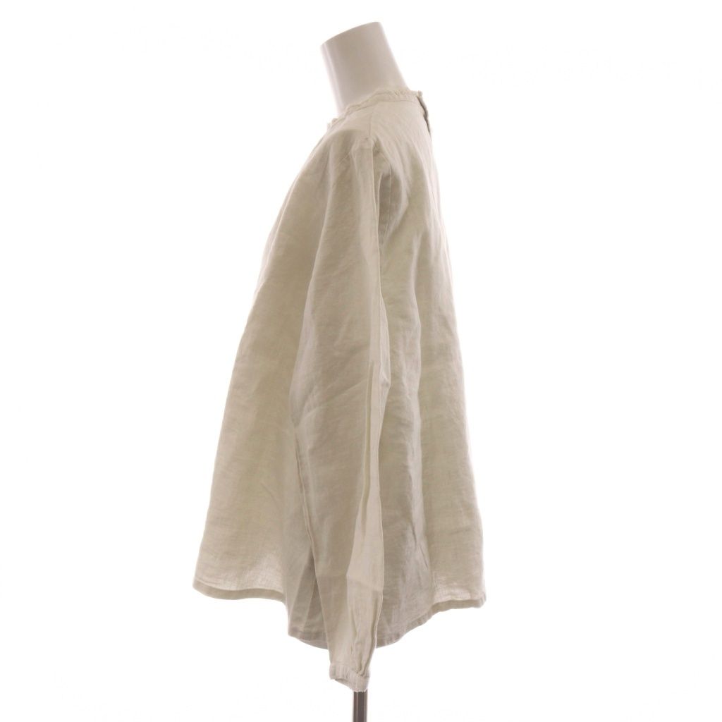 ネストローブ nest Robe シャツ ブラウス 麻 リネン F ベージュ レース 