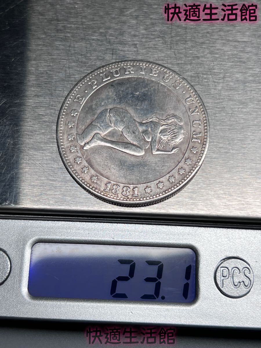 1881年 アメリカ古銭 イーグル 大型銀貨 1ドル コイン モルガン gg713