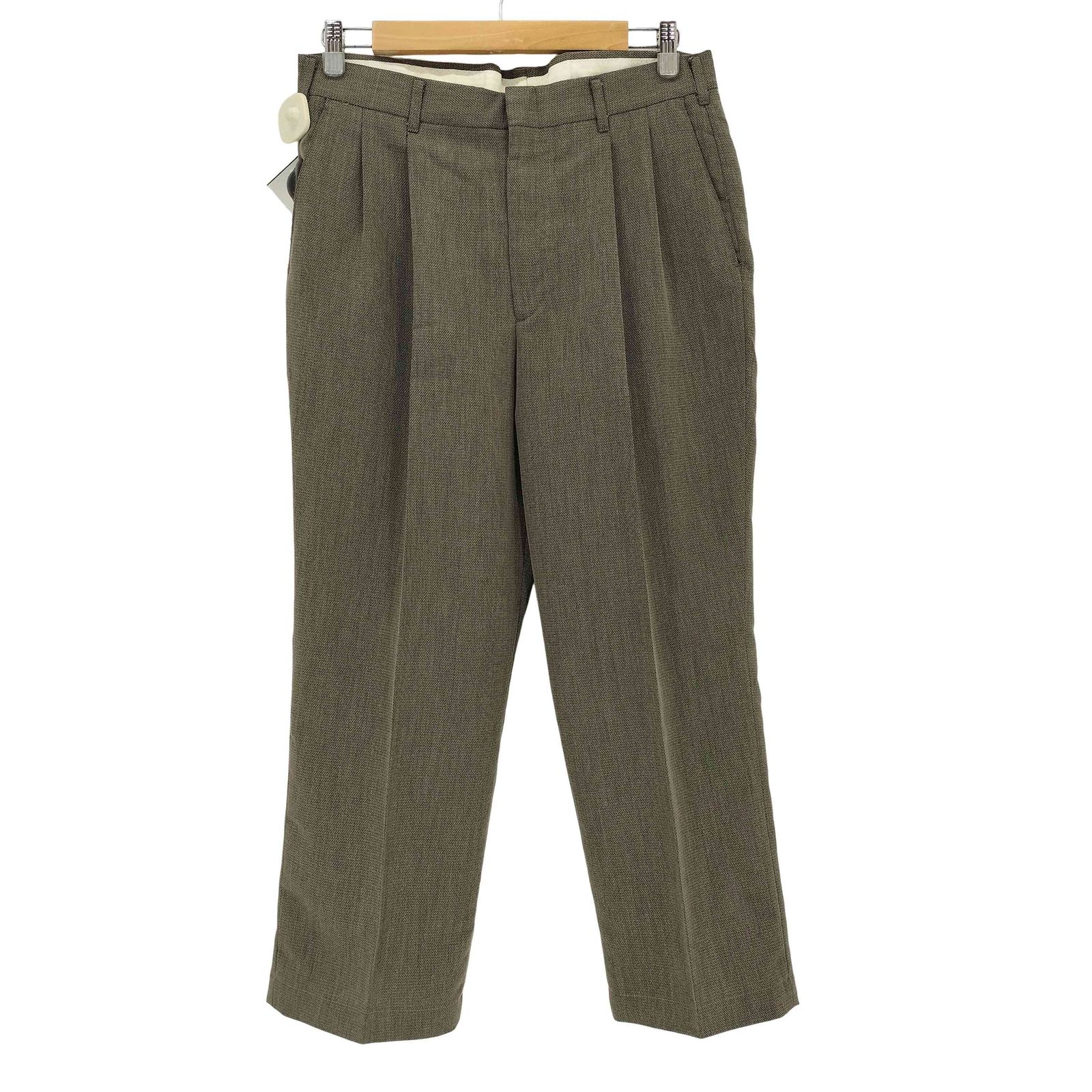 ハガークロージング HAGGAR 90-00s メキシコ製 ポリレーヨン 2タックスラックスパンツ メンズ 33×30