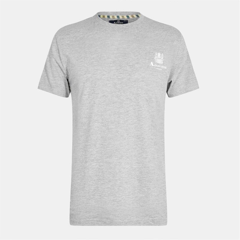 アクアスキュータム メンズ トップス Tシャツ ロゴ Aquascutum Logo Tee Sn99 Light GreyWht グレー