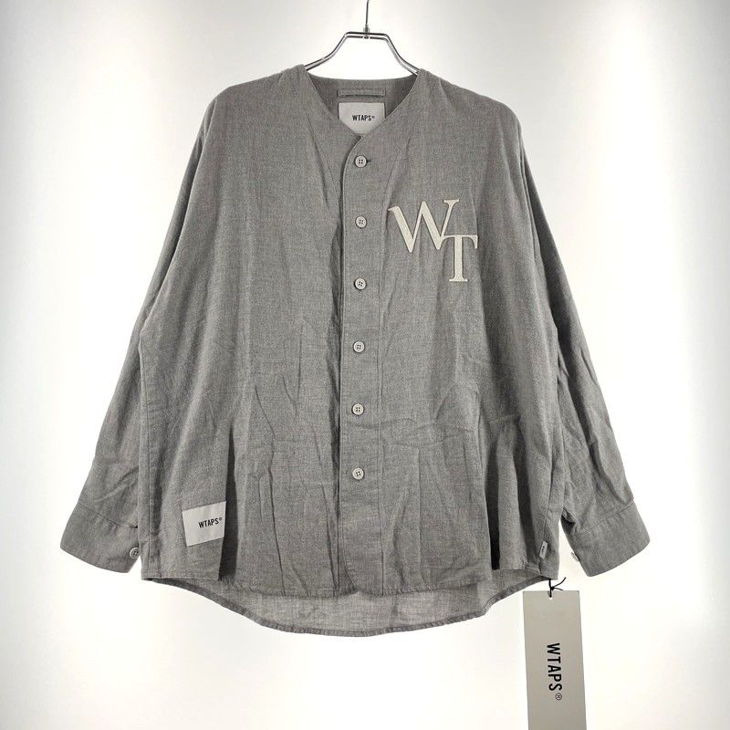 中古品】 WTAPS ダブルタップス 23SS LEAGUE LS COTTON BASEBALL SHIRT