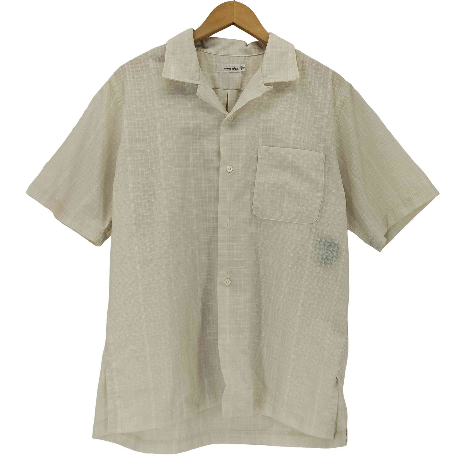 ナナミカ nanamica 26SS Open Collar Panama S/S Shirt オープンカラーパナマショートスリーブシャツ メンズ S