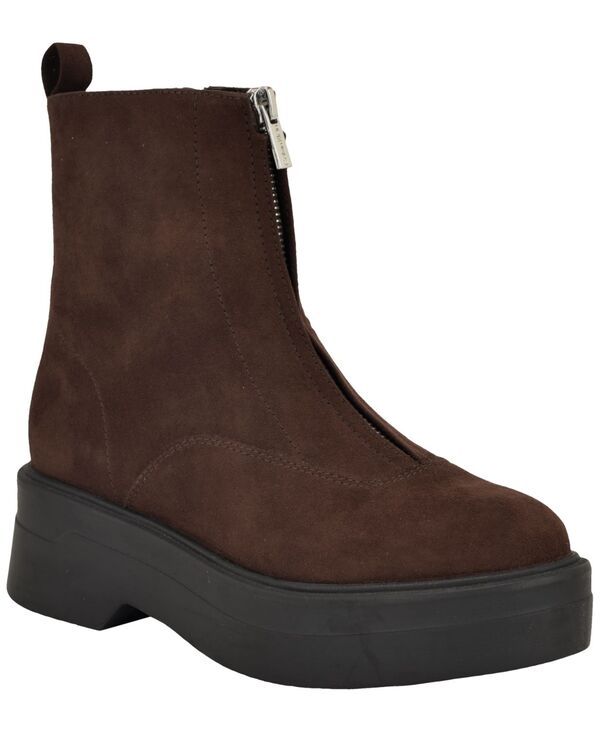 カルバンクライン レディース シューズ ブーツ・レインブーツ プラットフォーム ブーツ Calvin Klein Womens Rivin Front Zip Platform Booties Dar
