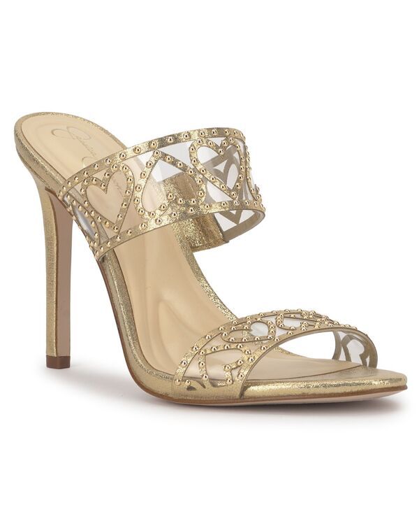 ジェシカシンプソン レディース シューズ サンダル Jessica Simpson Womens Jovara Double Heart Band Stiletto Dress Sandals Gol