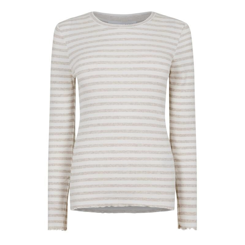 セレクテッドフェム レディース アンダーウェア ナイトウェア Tシャツ Selected Femme Anna Long Sleeve Tshirt Oatmeal Stripe オートミール 6,445円