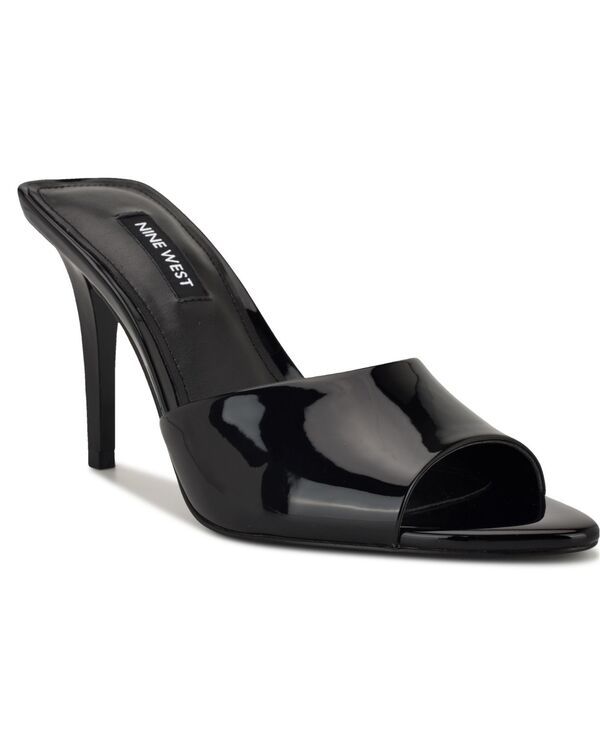 ナインウェスト レディース シューズ サンダル Nine West Womens Hather SlipOn Stiletto Sandals Black Patent ブラック