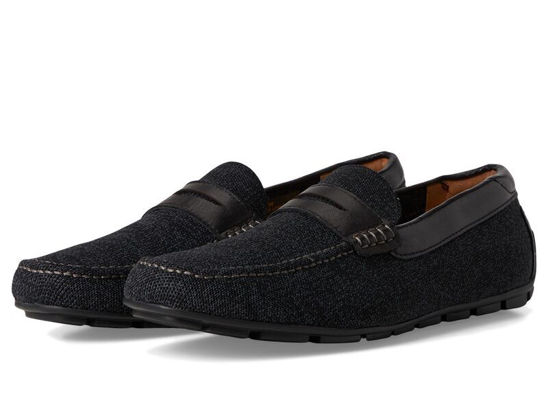 フローシャイム メンズ シューズ スリッポン・ローファー ニット Florsheim Motor Knit Moc Toe Penny Driver Black ブラック