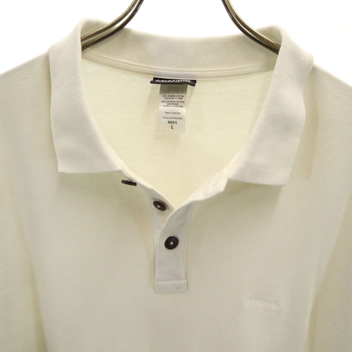 patagonia パタゴニア 半袖 ポロシャツ L アイボリー 52823S6