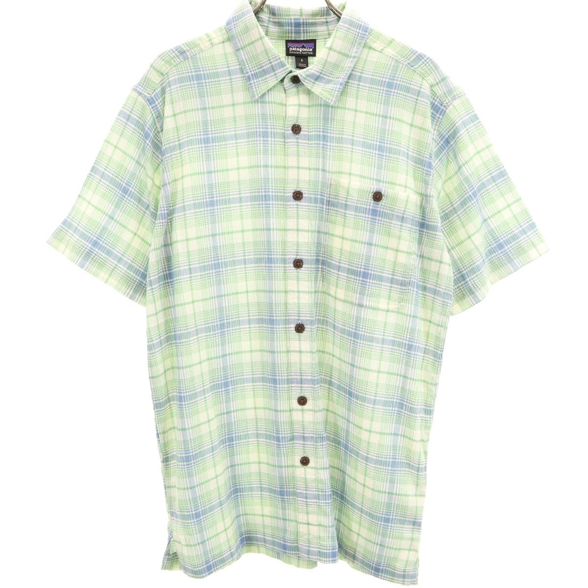 patagonia パタゴニア チェック柄 半袖 シャツ S グリーン 52921SP21