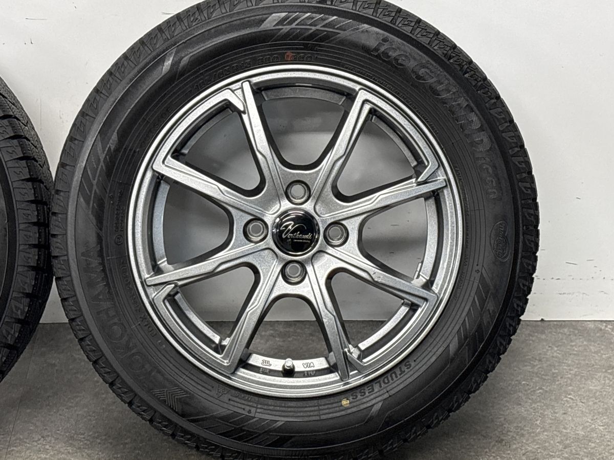 バリ溝】ヴェルザンディ 15in 5.5J +50 PCD100 ヨコハマ アイスガード 