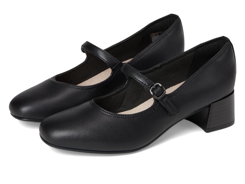 クラークス レディース シューズ ヒール Clarks Iridessa Rae Black Leather ブラック