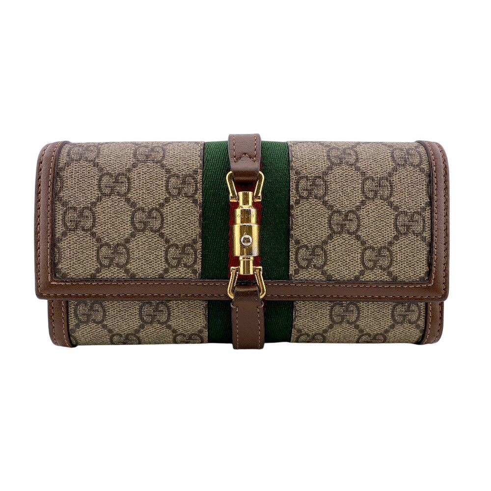 GUCCI財布　長財布 GUCCI グッチ 652681 ジャッキー GGスプリーム レザー 長財布 ブラウン